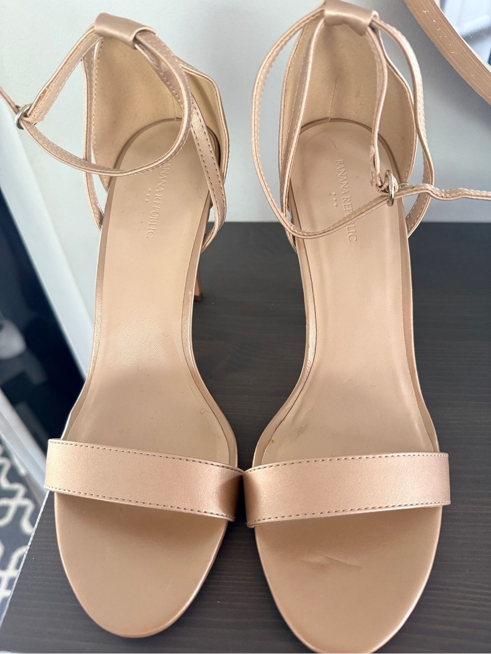 Banana Republic Factory Nude/Tan Ankle-Strap Heeled Sandals